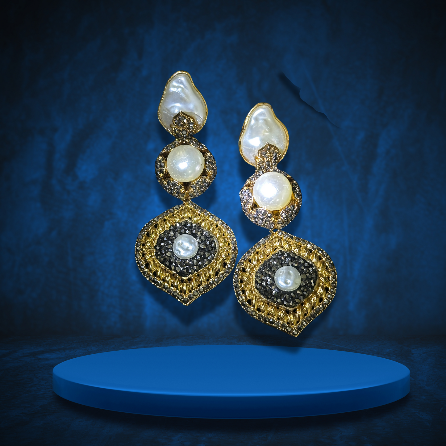 Antique Gold Pearl Crush Set